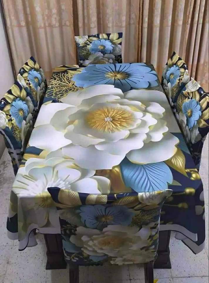 6 Seater Dinning Table Cover set (All Color)