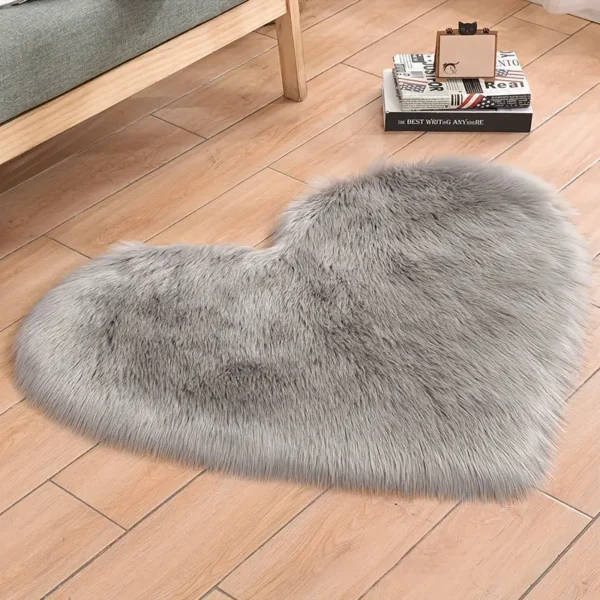 1pc Warm Area Rug Grey Color