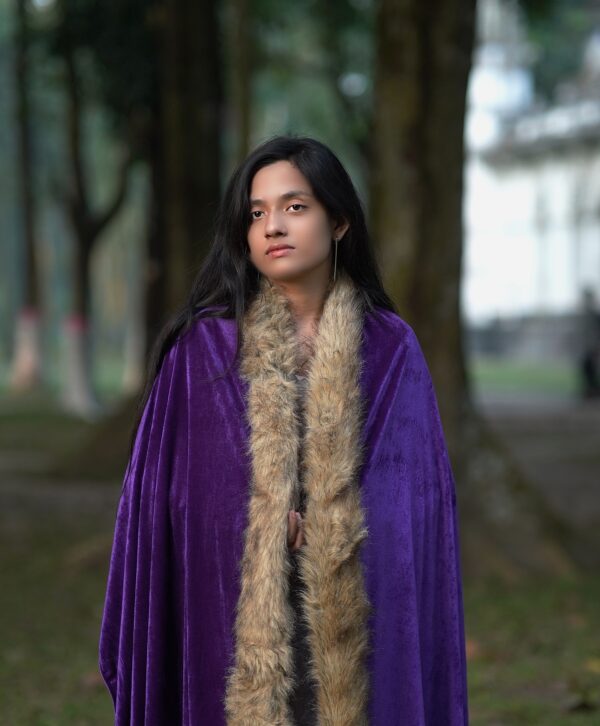 Special China Velvet & Fluffy Shawl Cador (Purple) - Image 2